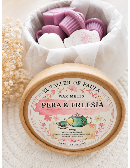 Wax Melts " Pera y Fresia" vaso eco